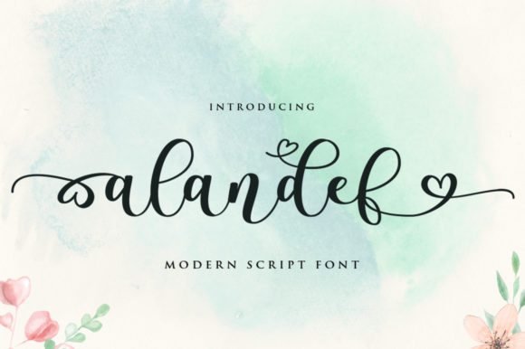 Alandef: A Romantic Script Font for Elegant Editorial Design