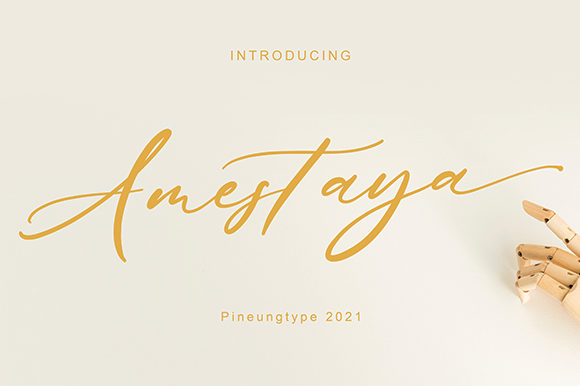 Amestaya: A Romantic Script Handwritten Font for Branding