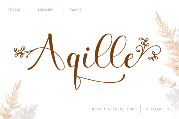 Aqille: An Elegant Script Font for Editorial Design