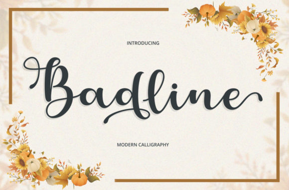 Badline: A Contemporary Script Font for Elegant Branding