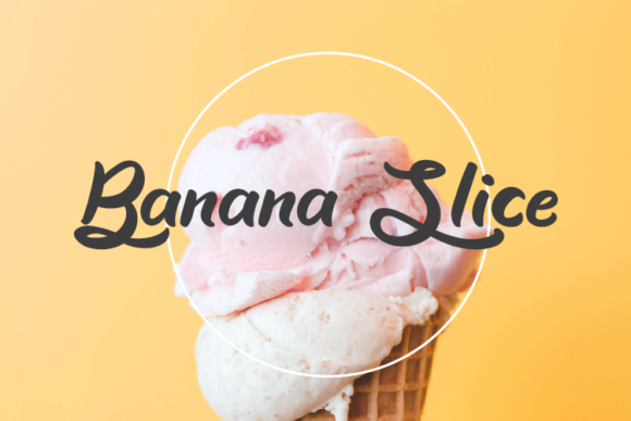 Banana Slice: A Playful Modern Script Font for Makers