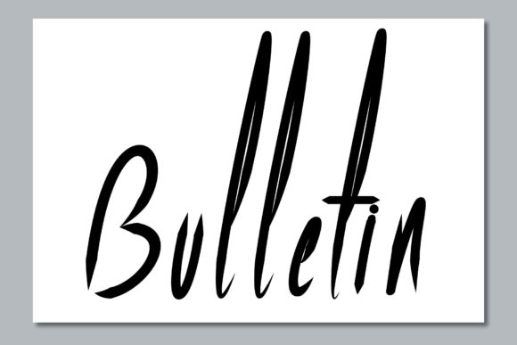 Bulletin Script Font for Handmade Brands