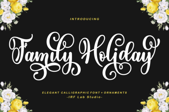 Family Holiday: A Delicate Script Handwritten Font for Elegant Digital Branding