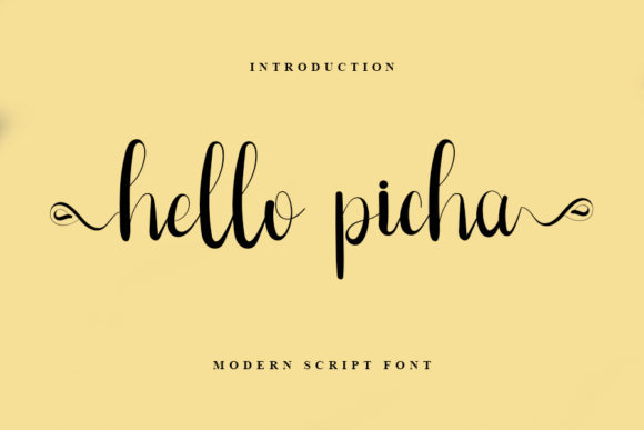 Hello Picha: A Clean and Dainty Script Font for Editorial Grace