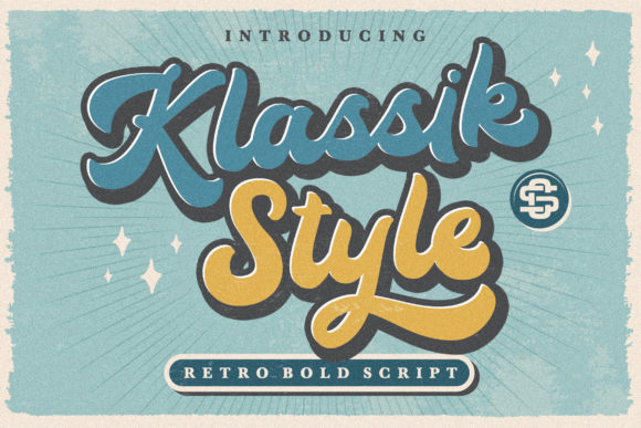 Klassik Style: Retro Bold Script Font for Vintage Branding