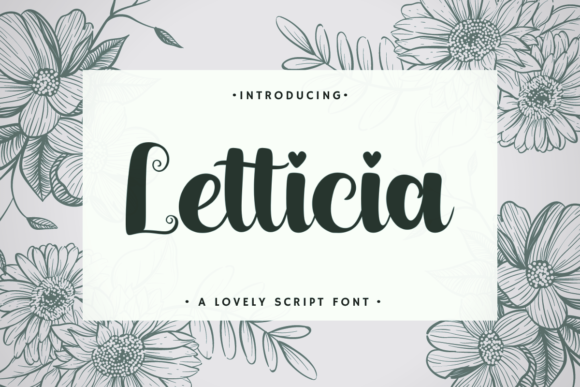 Letticia: Elegant Script Font for Small Business Branding