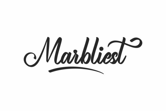 Marbliest: A Paint-Brushed Script Font for Romantic Branding