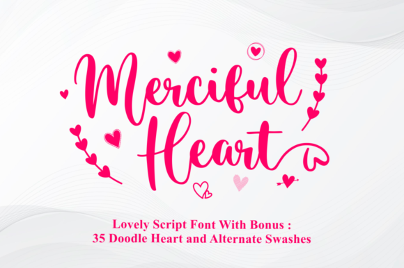 Merciful Heart Script Font for Handmade Branding