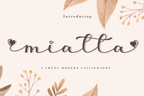 Miatta: An Elegant Script Font for Editorial Warmth