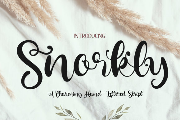 Snorkly Script Font for Handmade Labels & Printable Designs